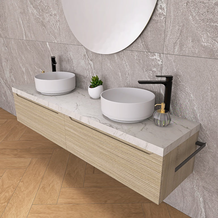 Penelope 07 - Mobile da Bagno Sospeso con doppio lavabo in ceramica - Image 9