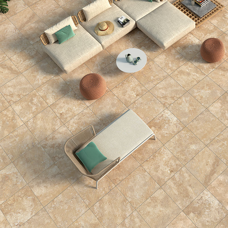 Percorsi Frame Travertino Beige R10 - Gres Porcellanato effetto pietra 60x60 Rettificato