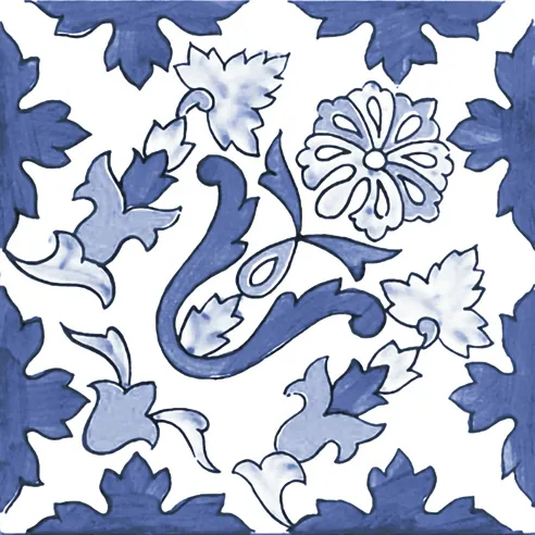 Amalfi Mix Cielo - Gres Porcellanato Maioliche Blu Decorate Miste 15x15 Stile Vietri - Image 12