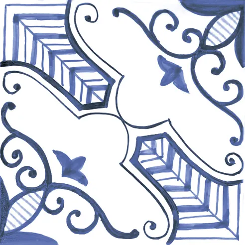 Amalfi Mix Cielo - Gres Porcellanato Maioliche Blu Decorate Miste 15x15 Stile Vietri - Image 7
