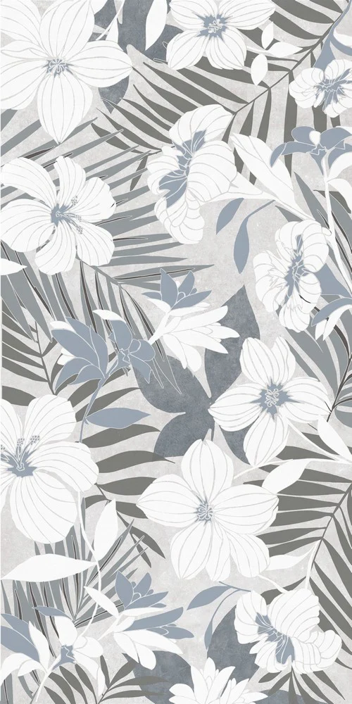 Natura Ibisco Freddo - Gres Porcellanato Decoro 60x120 Effetto Carta da Parati - Image 4