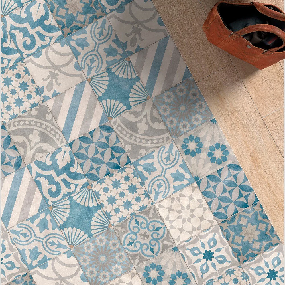 Talé Mix Occidentale - Gres Porcellanato Effetto Cementine 21.6x21.6 Patchwork