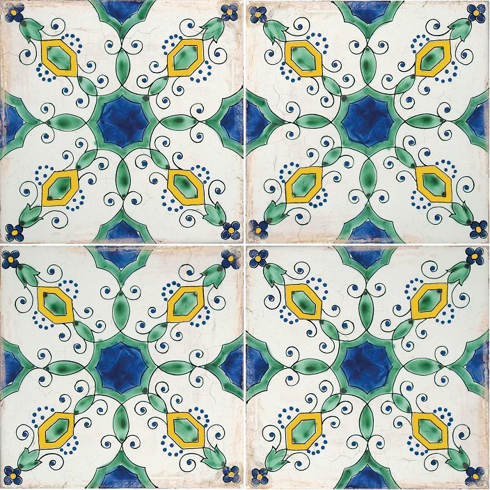 Vietri Maiolica Minori - Gres Porcellanato Decoro Maiolica 34x34 Stile Mediterraneo - Image 5