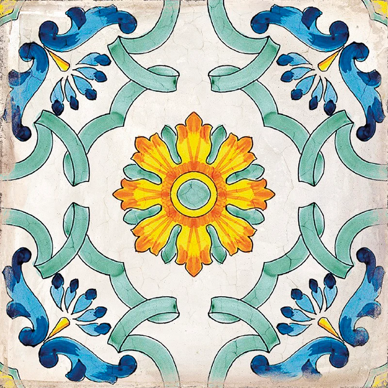 Vietri Maiolica Praiano - Gres Porcellanato Decoro Maiolica 34x34 Stile Mediterraneo - Image 5
