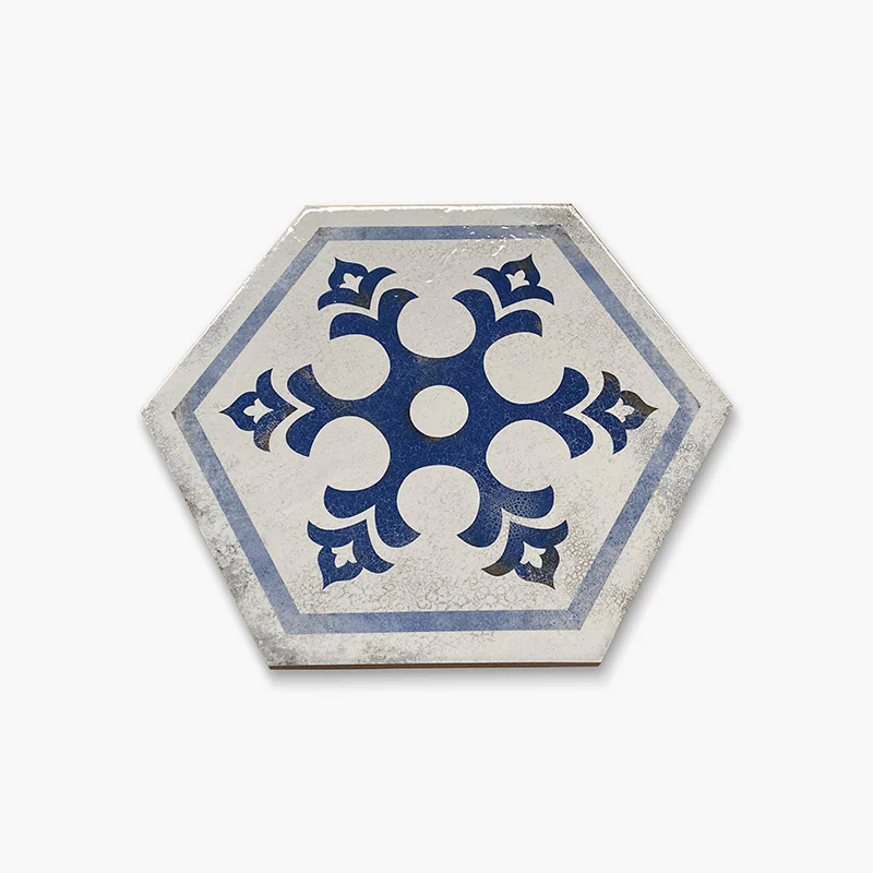 Vietri Esagono Decoro Mix - Gres Porcellanato Decoro Mix Cementina Esagonale 40x35 - Image 3