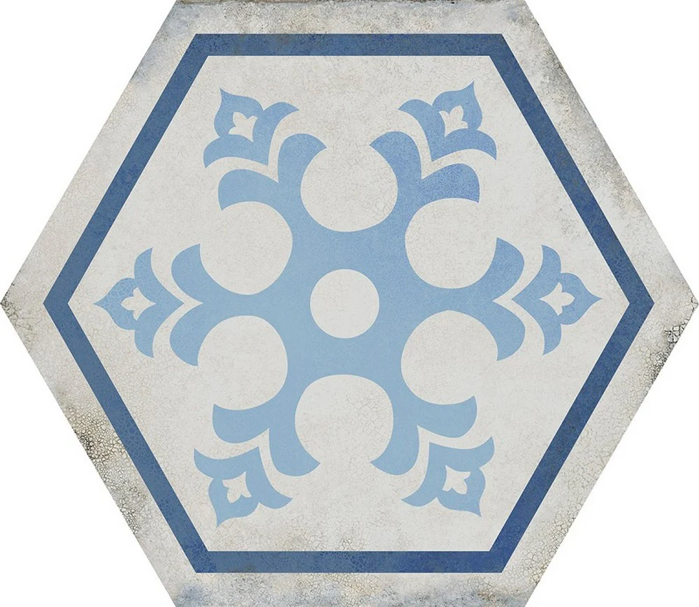 Vietri Esagono Decoro Mix - Gres Porcellanato Decoro Mix Cementina Esagonale 40x35 - Image 8
