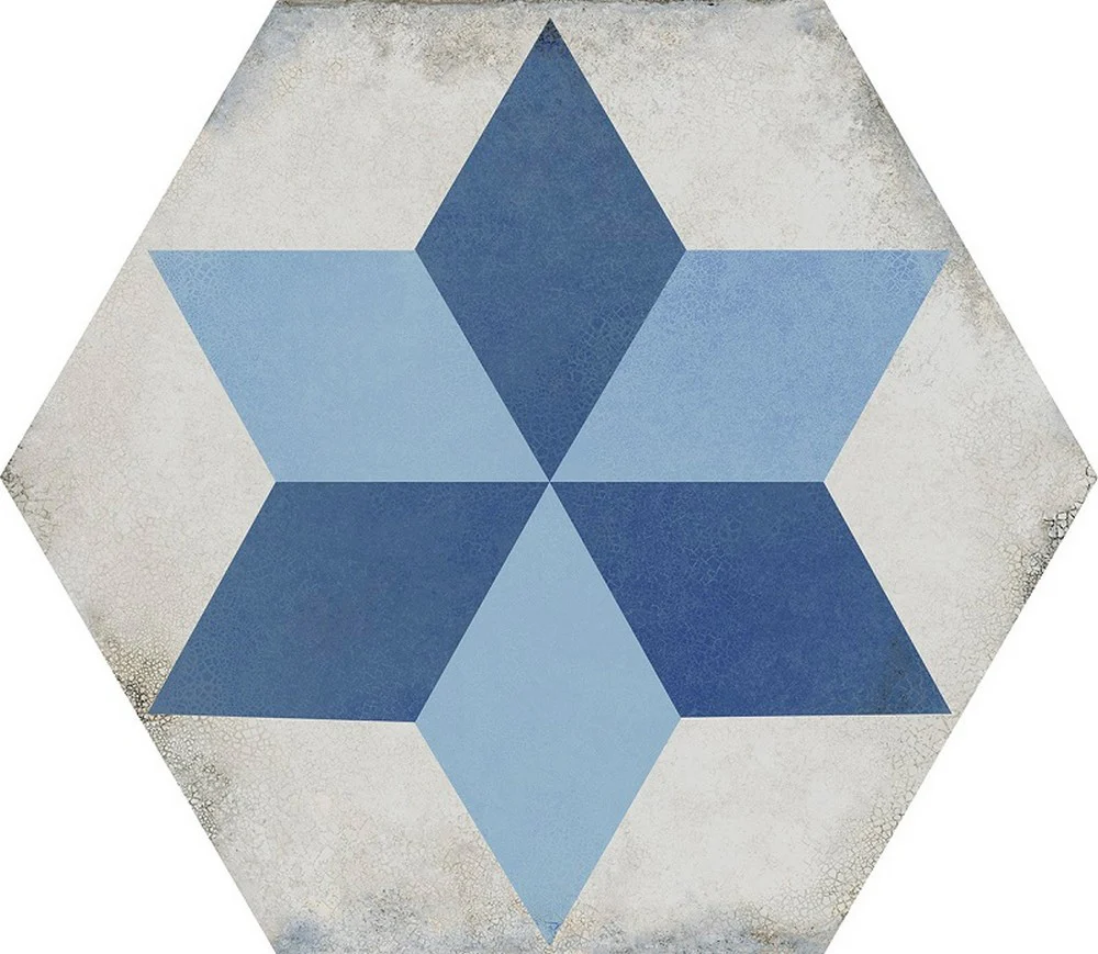 Vietri Esagono Decoro Mix - Gres Porcellanato Decoro Mix Cementina Esagonale 40x35 - Image 9