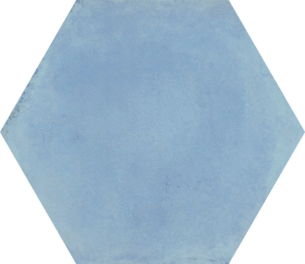 Vietri Esagono Azzurro - Gres Porcellanato Tinta Unita Vintage Esagonale 40x35 - Image 5