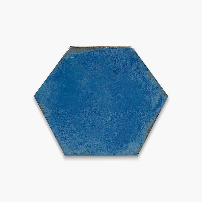 Vietri Esagono Blu - Gres Porcellanato Tinta Unita Vintage Esagonale 40x35 - Image 3