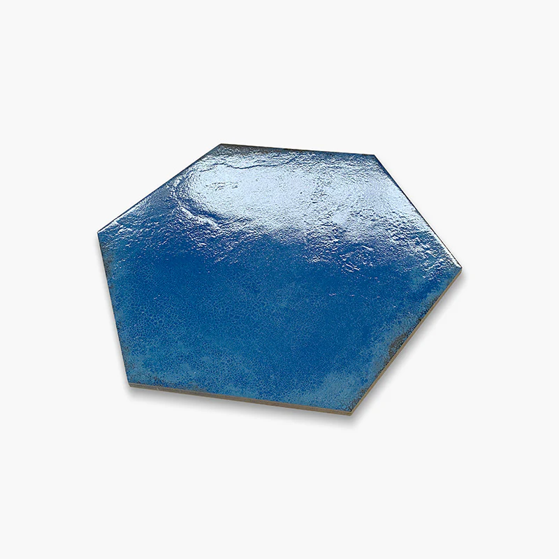 Vietri Esagono Blu - Gres Porcellanato Tinta Unita Vintage Esagonale 40x35 - Image 4