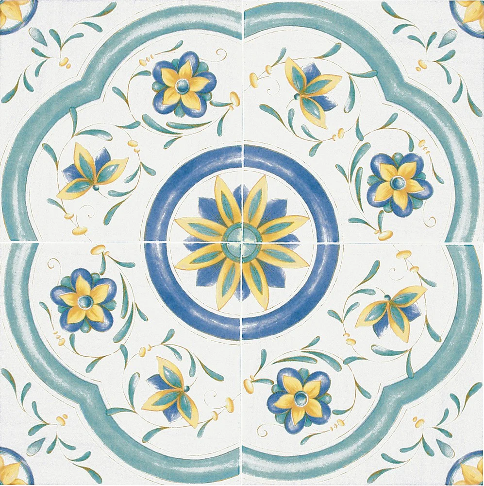 Antiche Riggiole Napoletane Posillipo - Gres Porcellanato Decoro 22x22 Stile Vietri - Image 5