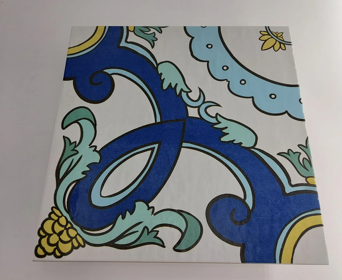 Colors Maiolica Pantelleria - Gres Porcellanato Decoro Rosone Blu 34x34 Stile Vietri - Image 11