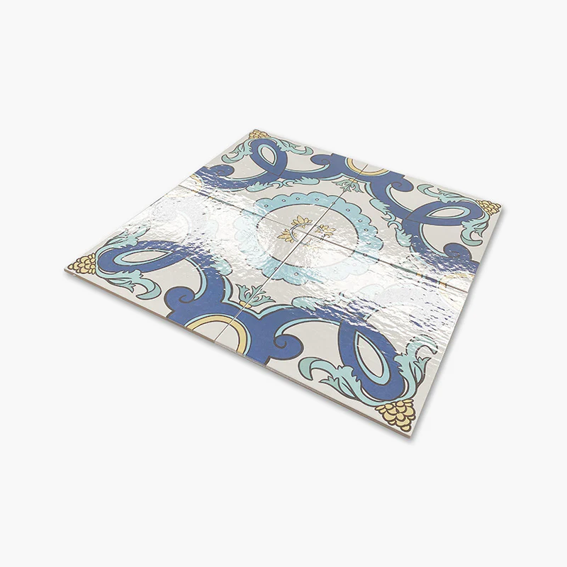 Colors Maiolica Pantelleria - Gres Porcellanato Decoro Rosone Blu 34x34 Stile Vietri - Image 3