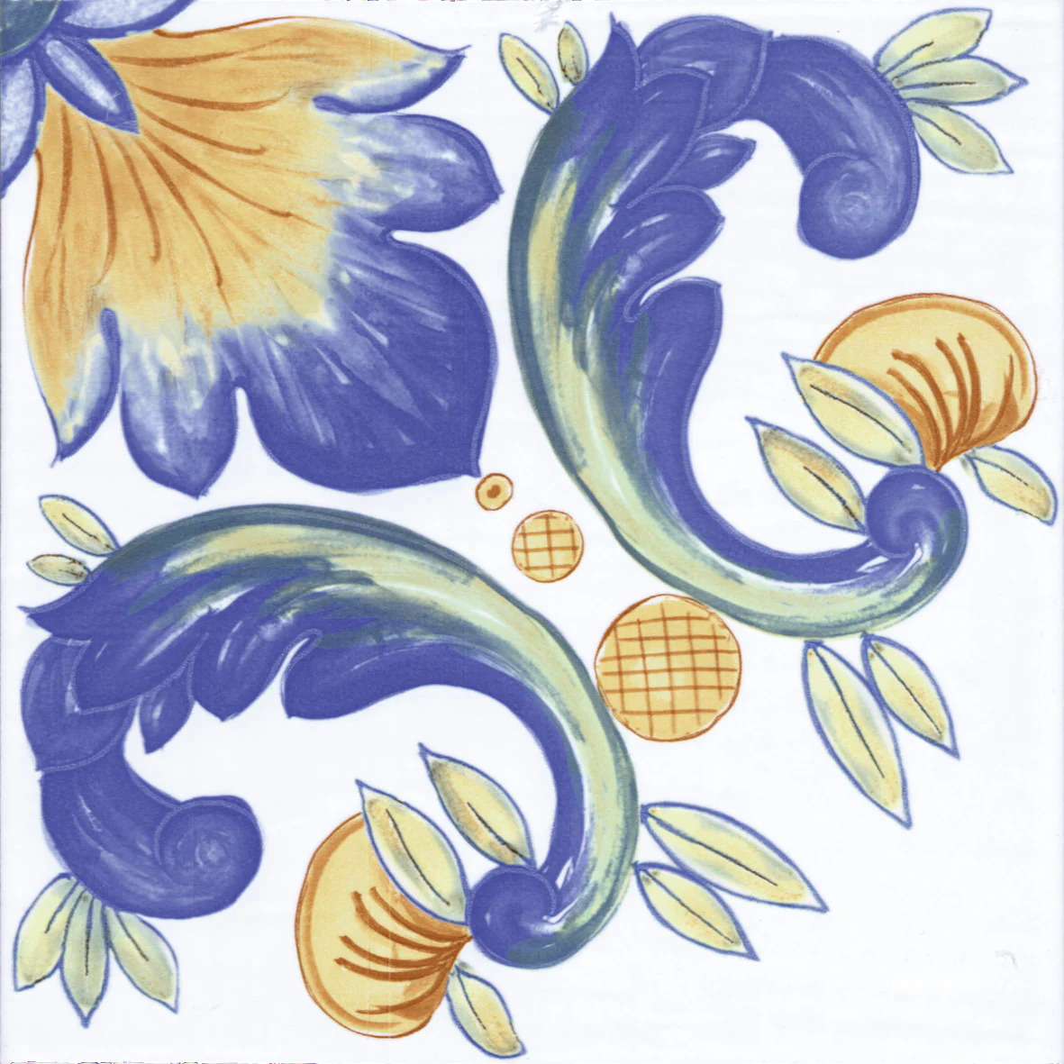 Cotto Mediterraneo Capri - Gres Porcellanato Decoro Colorato 34x34 Stile Vietri - Image 6