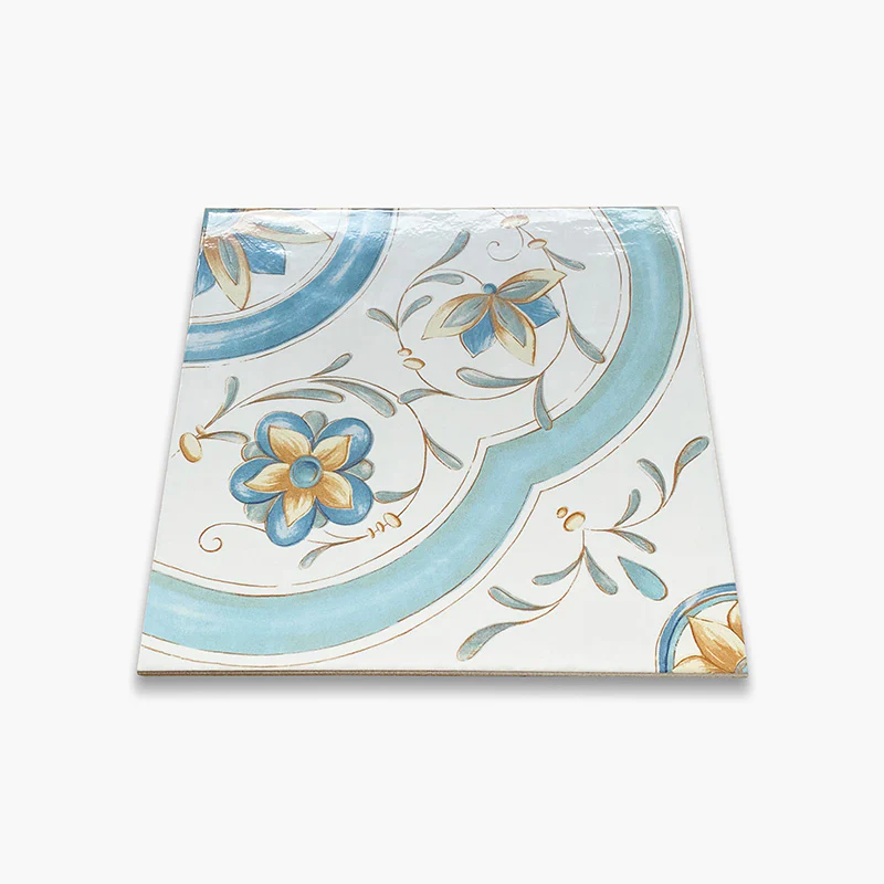 Antiche Riggiole Napoletane Decoro Posillipo - Gres Porcellanato Decorativo 34x34 Stile Maioliche Vietresi - Image 3