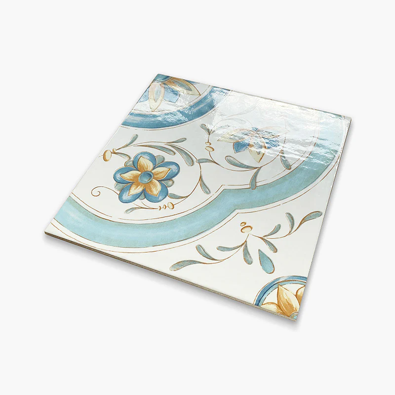 Antiche Riggiole Napoletane Decoro Posillipo - Gres Porcellanato Decorativo 34x34 Stile Maioliche Vietresi - Image 4