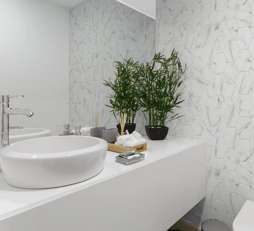 Esagone Marmi White - Gres Porcellanato Effetto Marmo Esagonale 17x15 - Image 3