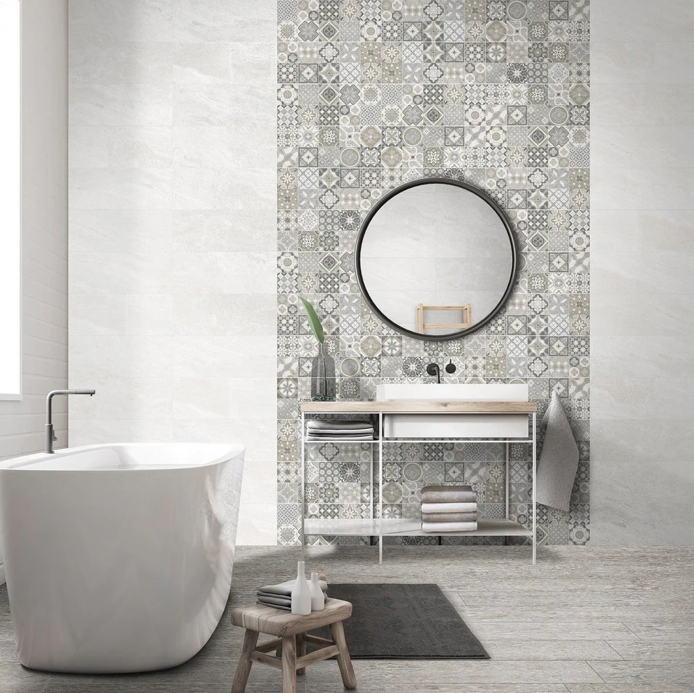 Polis Perla - Rivestimento Bagno Effetto Pietra 20x50