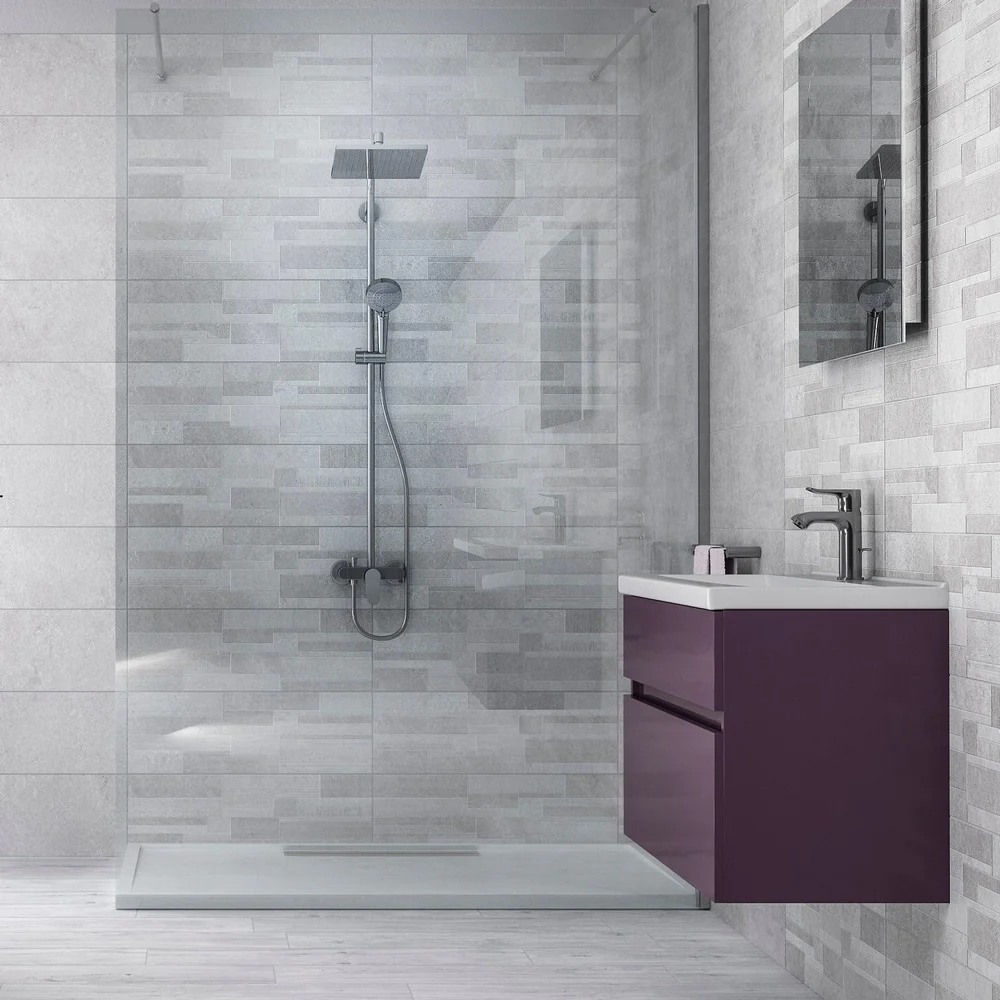 Native Wallbrick Grigio - Rivestimento Bagno Effetto Pietra Decoro Muretto 25x75