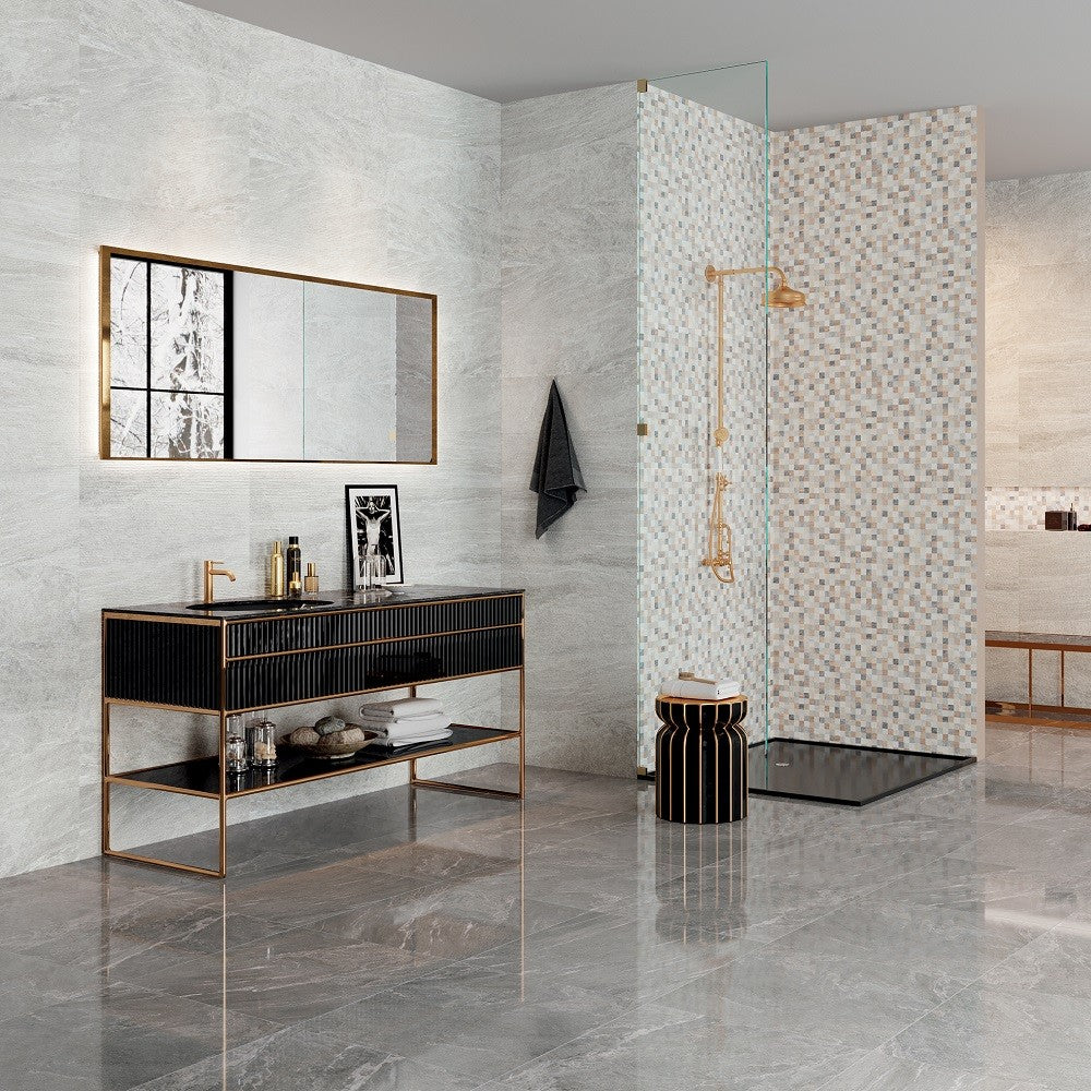 Orione Grigio - Rivestimento Effetto Pietra Opaco 25x75