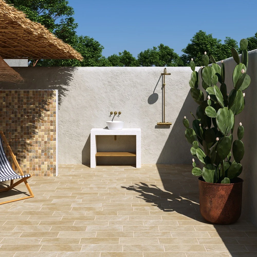Stone Lab Quarzite Beige R11 Antiscivolo - Gres Porcellanato Effetto Pietra 30x60 per Esterno