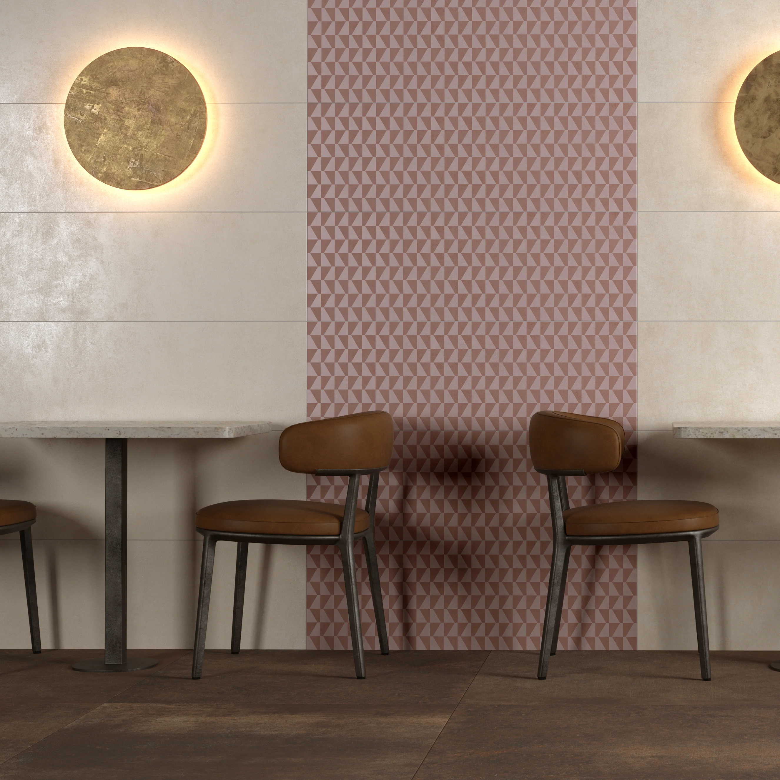 Vibes Decoro Pattern Orient - Rivestimento effetto resina opaco 33x100 rosa