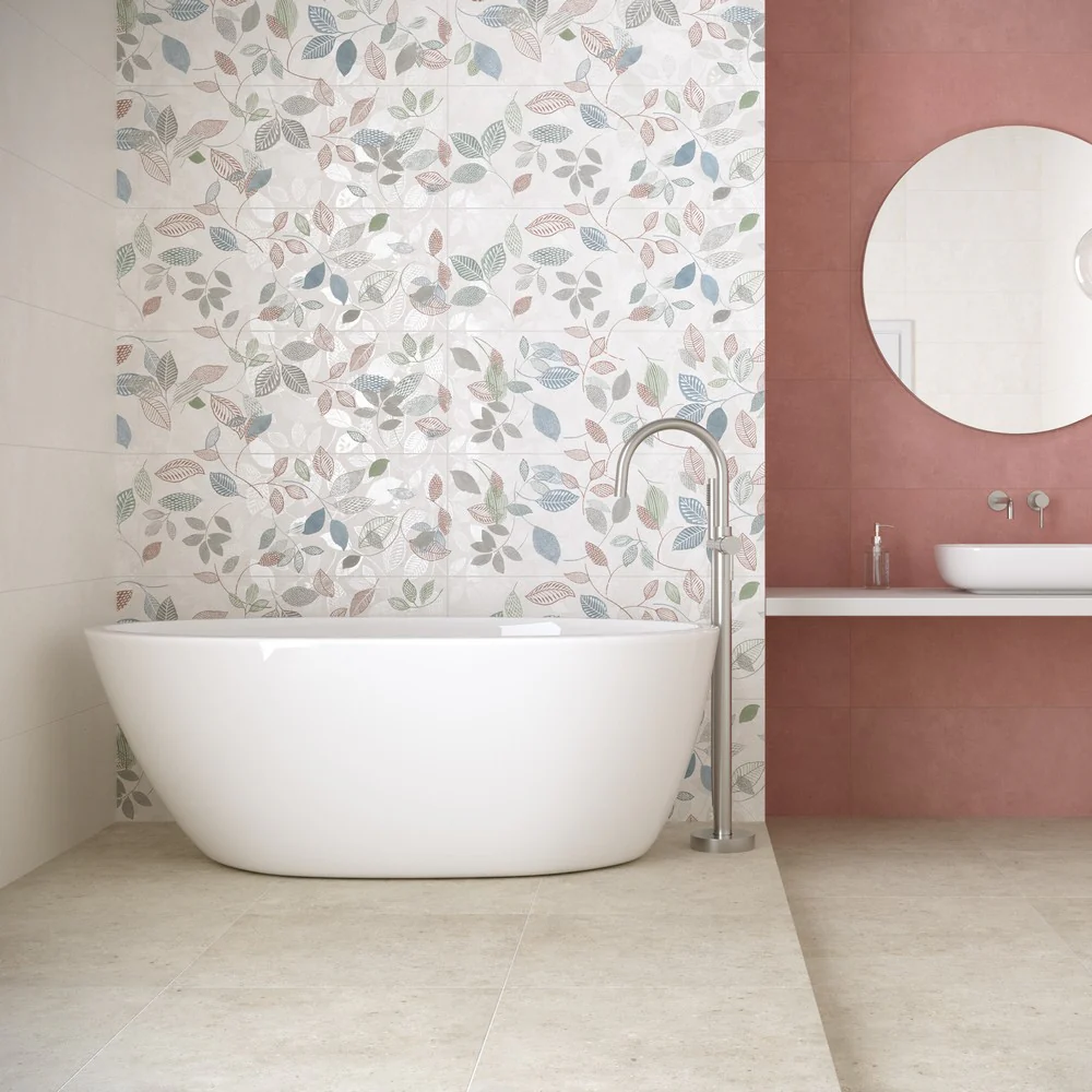 Vibes Decoro Ramage - Rivestimento Decoro Floreale 33x100