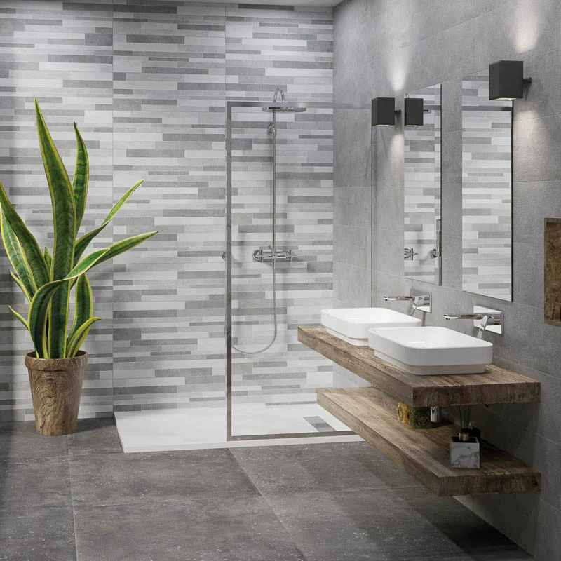 Pietra di Luna Brick Antracite - Rivestimento Effetto Muretto 25x75