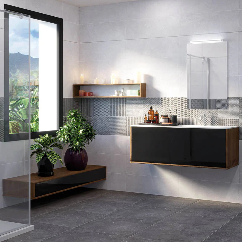 Pietra di Luna Galassie Antracite - Rivestimento Effetto Geometrico 25x75