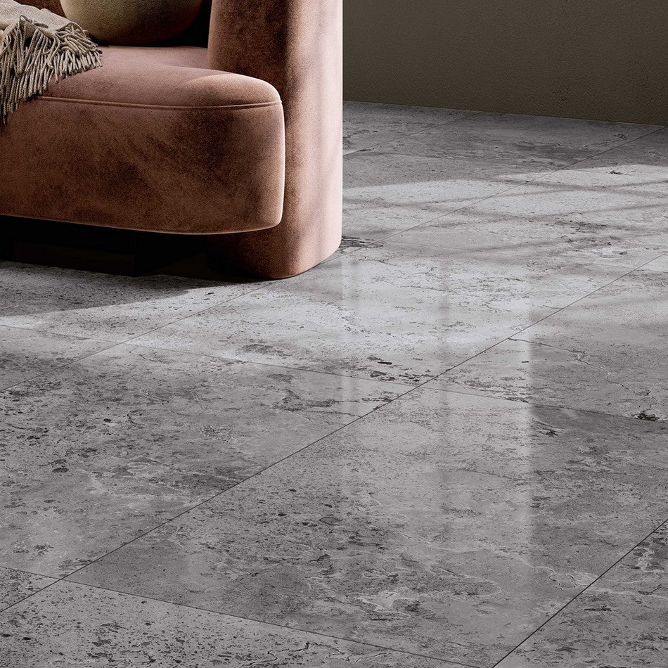 Pietra Viva Antique 3D Antracite - Gres Porcellanato Effetto Pietra 120x120 Lappato