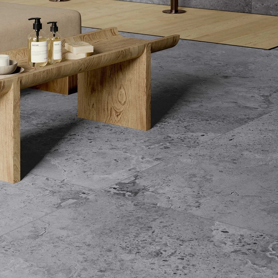 Pietra Viva Antracite  - Gres Porcellanato Effetto Pietra 120x120 Rettificato