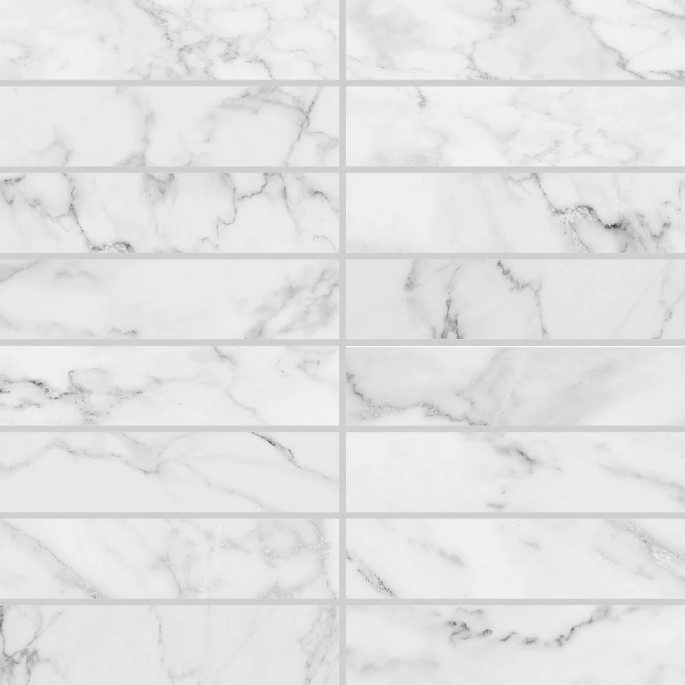 Puro Brick Carrara 6x25 - Gres Effetto Marmo Mattoncino Opaco - Image 2