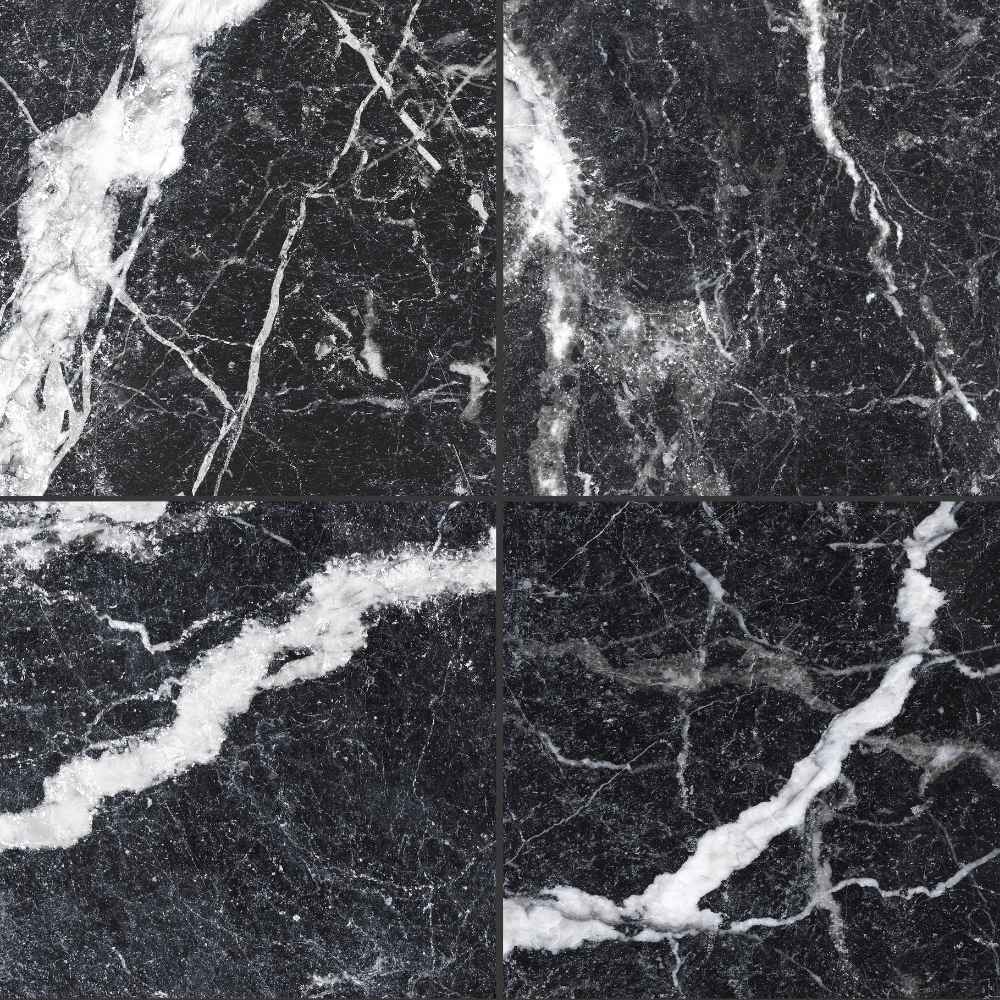 Puro Nero Marquinia 25x25 - Gres Effetto Marmo opaco - Image 2