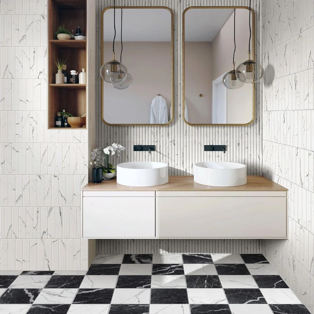 Puro Statuario 25x25 - Gres Effetto Marmo opaco