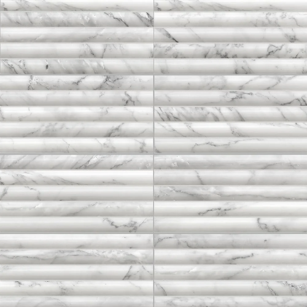 Puro Volte Carrara 12.5x25 - Gres Effetto Marmo Opaco a Rilievo - Image 2