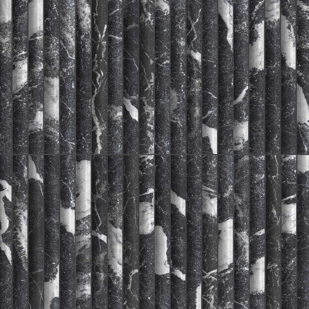 Puro Volte Nero Marquinia 12.5x25 - Gres Effetto Marmo Opaco a Rilievo - Image 2