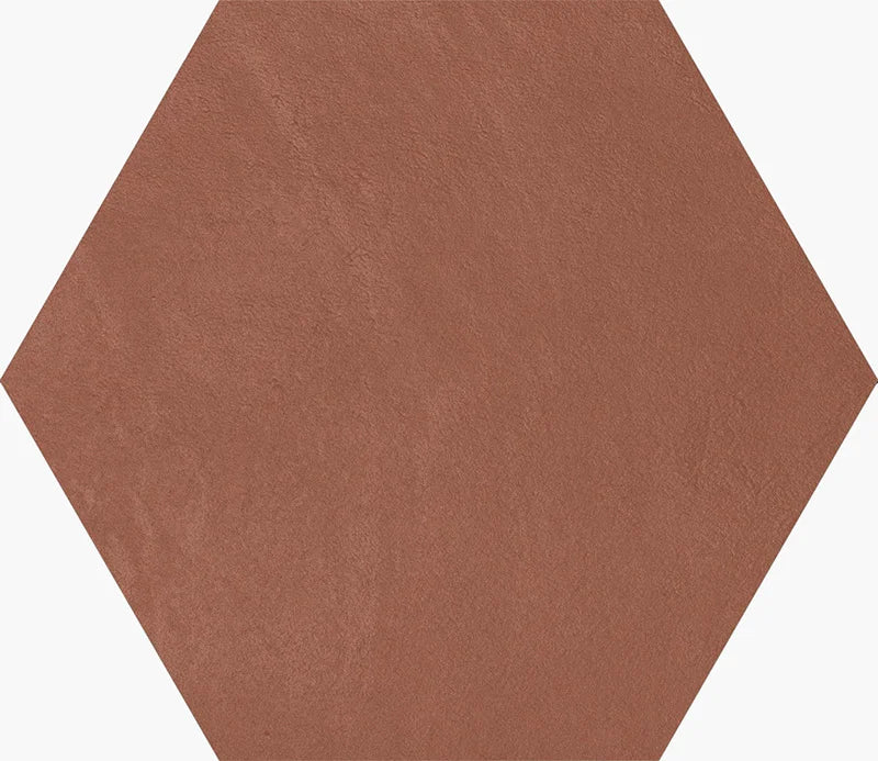 Quadra Terracotta - Gres Effetto Cemento Esagonale 22x25