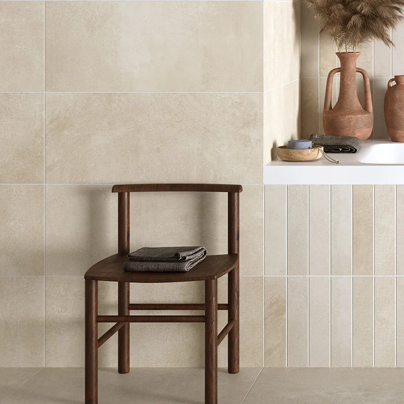 Roma Wall Beige - Rivestimento Ceramico Effetto Cemento 25x60