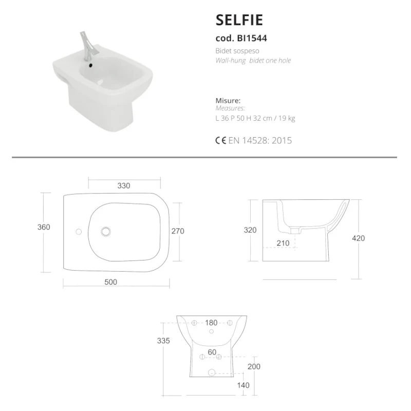 Selfie - Bidet sospeso monoforo - Image 3