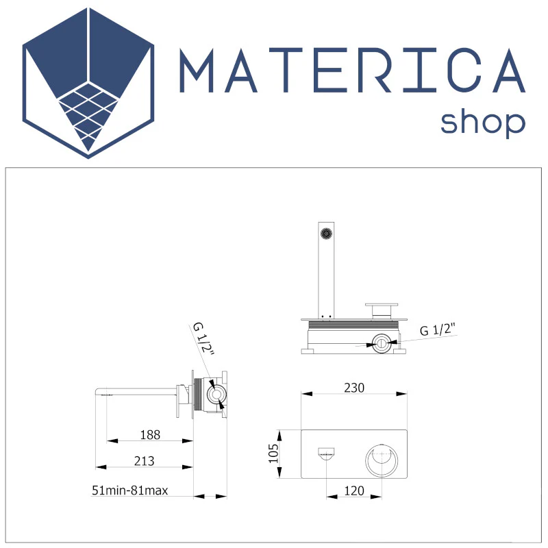 Skat - Miscelatore per lavabo a Incasso - Image 4