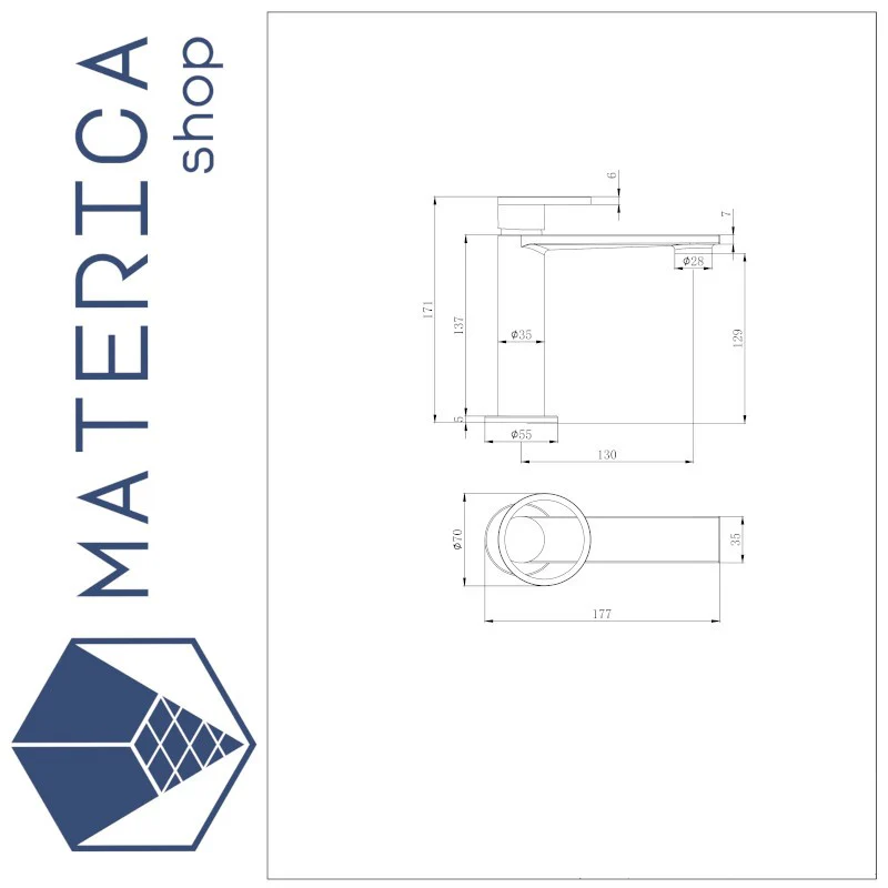 Skat - Miscelatore per lavabo con scarico click clack - Image 3