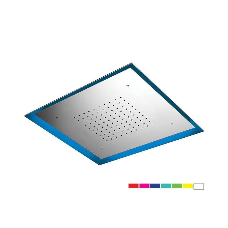 Soffione ad incasso in Acciaio Inox con luce Led a 7 colori