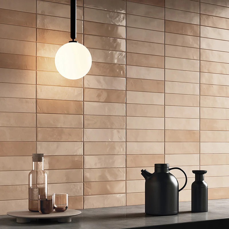 Soft Bronze Glossy - Gres Porcellanato Effetto Mattoncino Lucido 7.5x30
