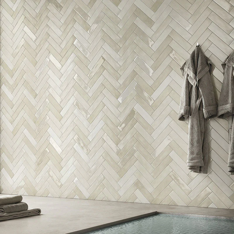 Soft Ivory Glossy - Gres Porcellanato Effetto Mattoncino Lucido 7.5x30