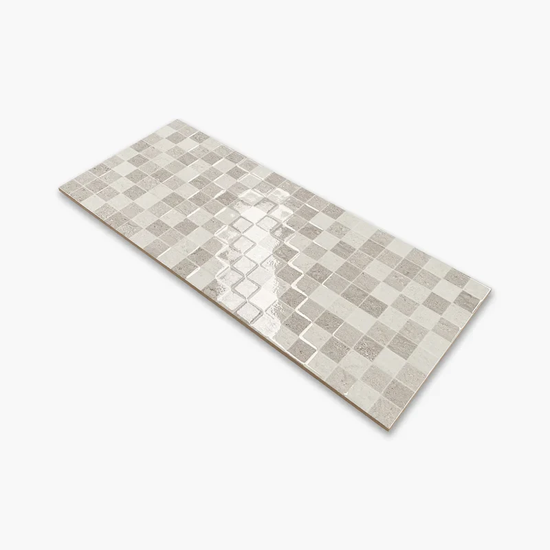 Stock Piastrelle Effetto Mosaico Grigio - Rivestimento Lucido 25x60 SCONTATO - Image 2