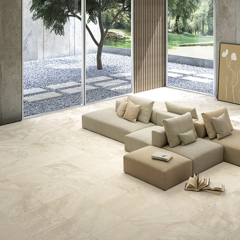 Stonequartz Bianco - Gres Effetto Pietra 60x60 Rettificato