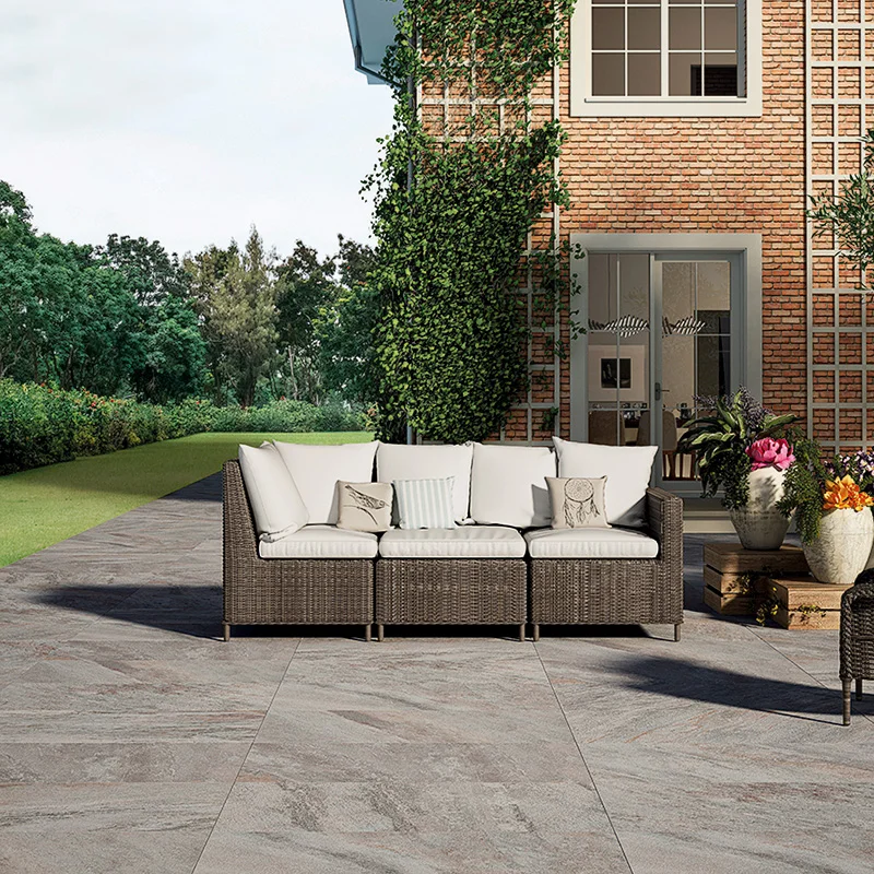 Stonequartz Grigio Antiscivolo R11 - Gres Effetto Pietra per Esterni 60x120