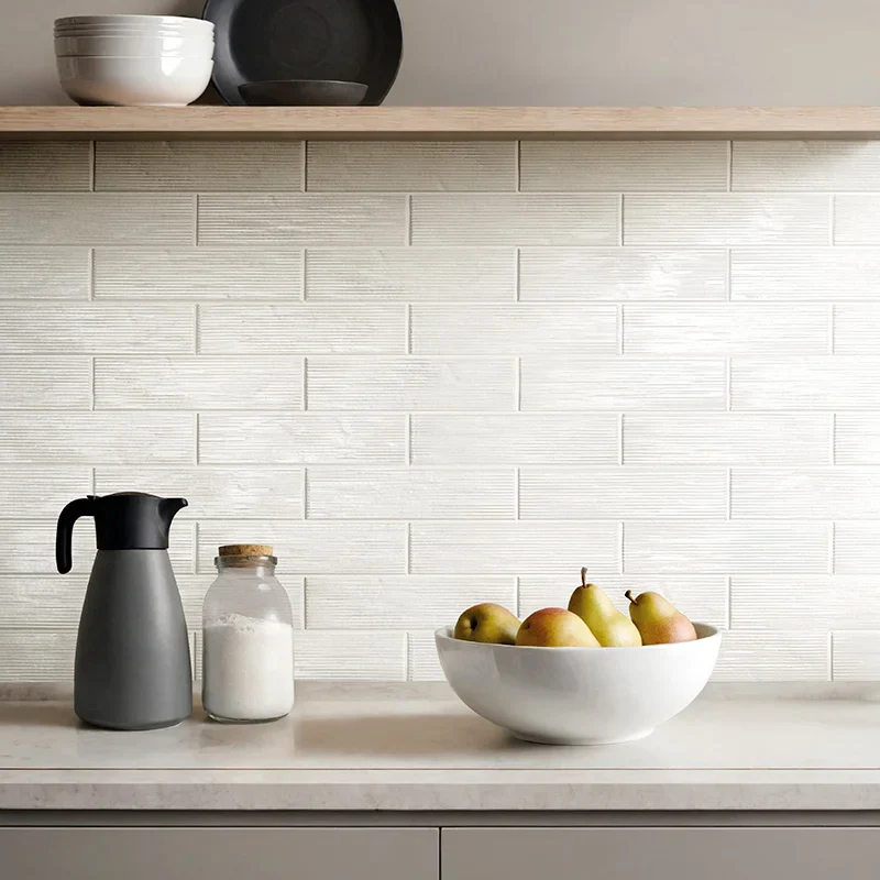 Swing White – Gres Effetto Mattoncino Rigato Lucido 7,5x30