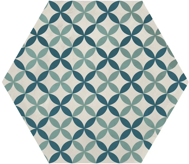 Terra.Art Astro Oceano Cielo Esagona - Gres Effetto Cementina Esagonale 25x21