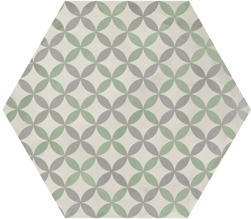 Terra.Art Astro Sabbia Menta Esagona - Gres Effetto Cementina Esagonale 25x21